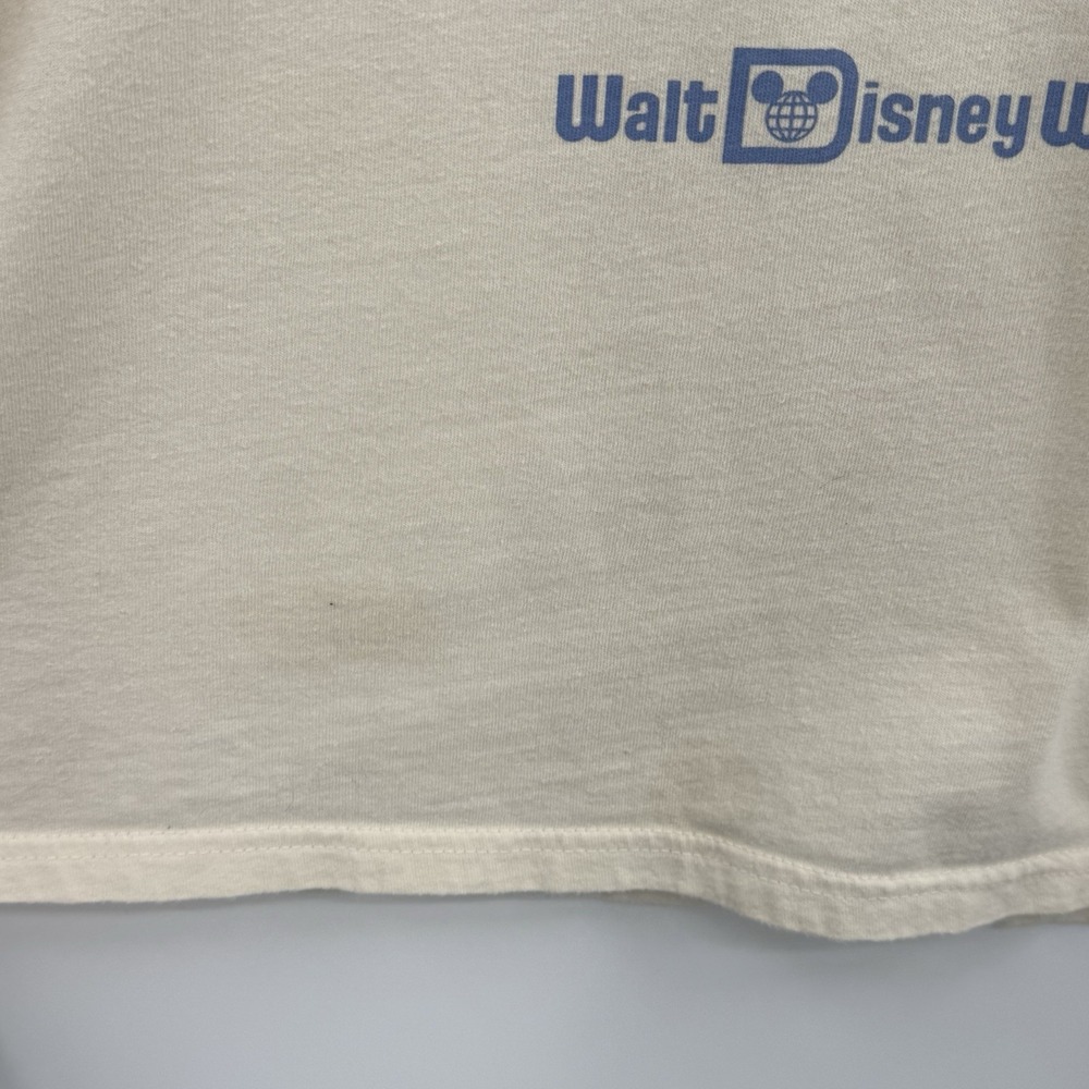 Disney Original Mickey Ringer Tee Size M Short Sleeve Cream Red Graphic - Picture 5 of 10